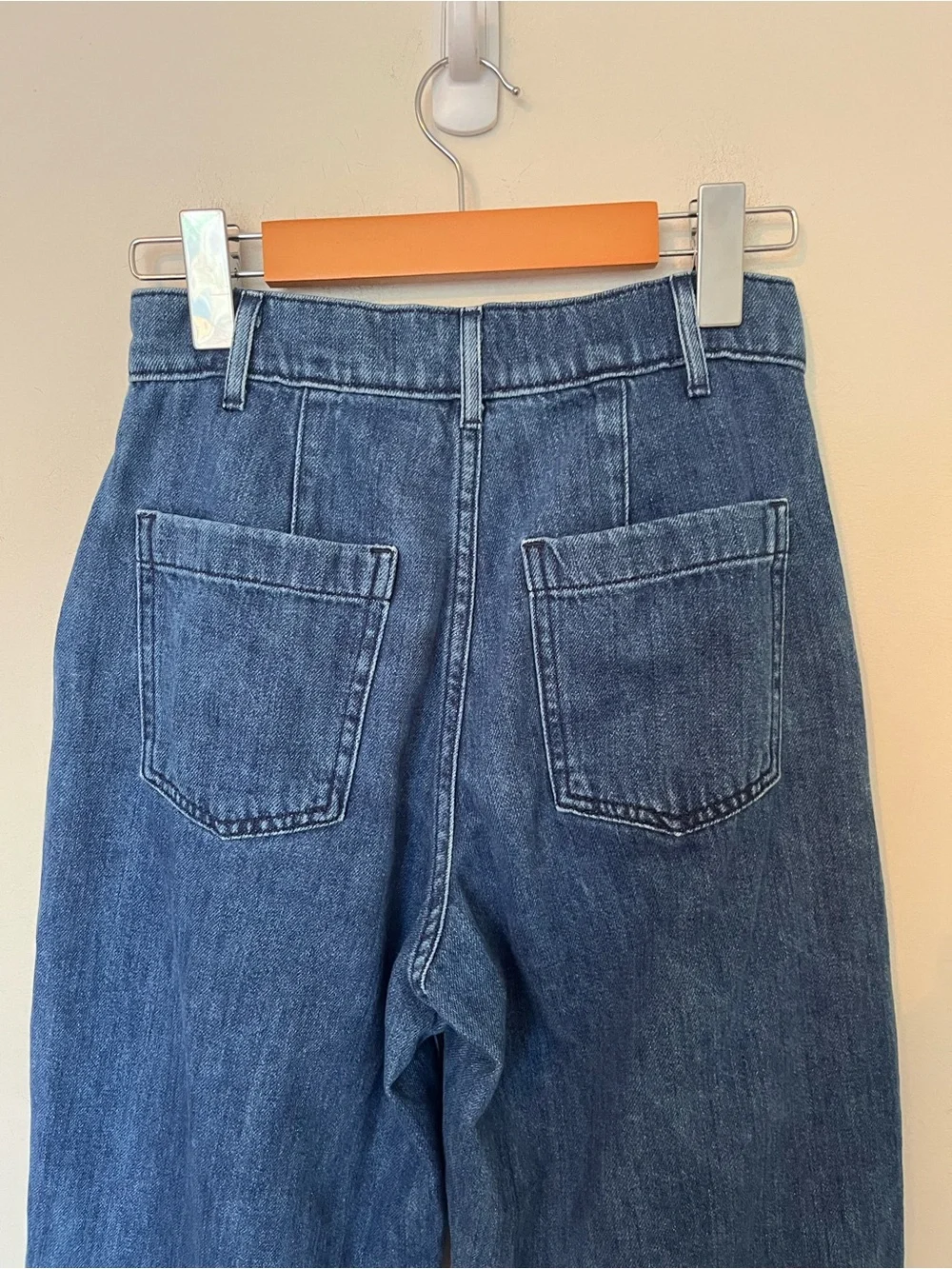 Aritzia Wilfred Detour Barrel Leg Jeans High Rise Pleated Organic Cotton Size 0 - Picture 7 of 11